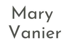 The image shows the name "Mary Vanier" written in a simple, sans-serif font. The text, reminiscent of an auto draft style, is centered on a plain white background.